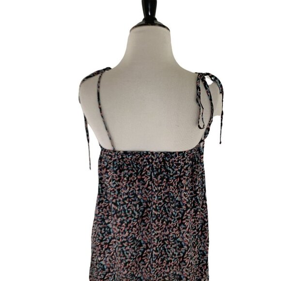 Elan Women's S Small A-Line Babydoll Mini Dress Floral Print Raw Hem Adjustable - Picture 9 of 10